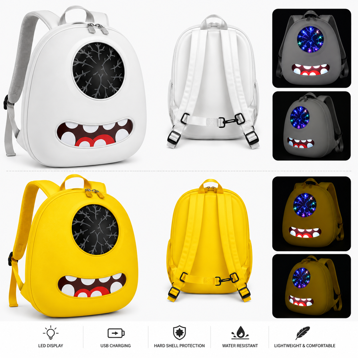 Little Monster Kid's Backpack with 5000 mah powerbank