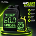 Black 6th Gen LED backpack with illuminated display and power bank