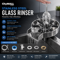 CityMall Global stainless steel high-pressure glass rinser with installation kit