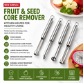 Stainless steel fruit and seed core remover kitchen tool