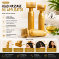 Head massage oil applicator for scalp oil application