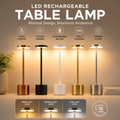 LED rechargeable cordless table lamp with touch control and three color lighting modes