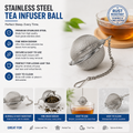 Stainless steel tea infuser ball features and uses